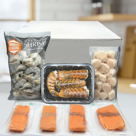 Seafood Sampler Box Premium Assortment (5.75 lbs.) - Meat Poultry & Seafood - Seafood