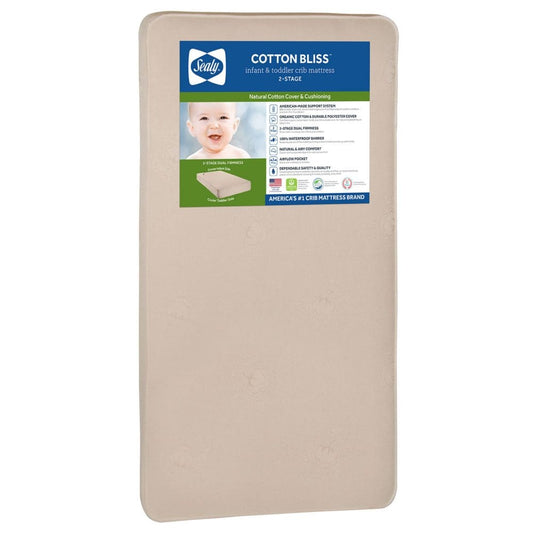 Sealy Nature Couture Cotton Bliss 2-Stage Infant/Toddler Crib Mattress with Organic Cotton Cover - Crib Mattresses & Pads - Sealy