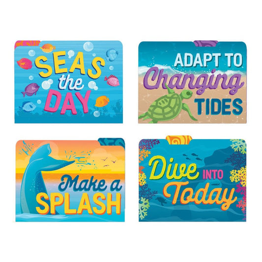 Seas The Day File Folders (Pack of 12) - Folders - Eureka