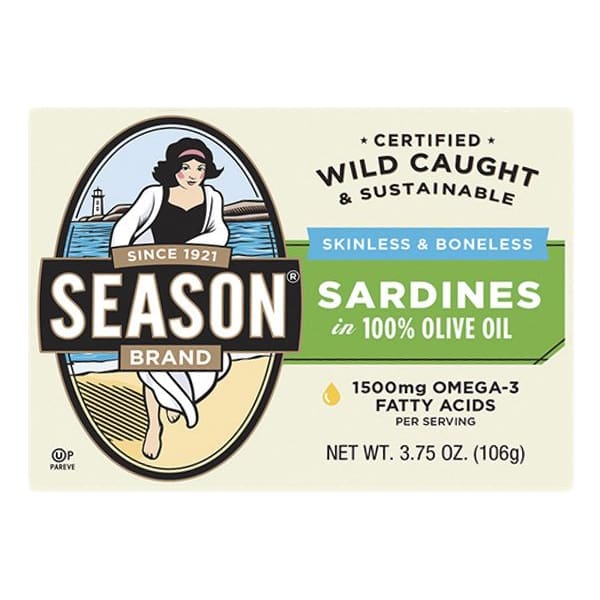 Season Brand Skinless and Boneless Imported Sardines in Olive Oil 5 pk./3.7 oz. - Season Brand