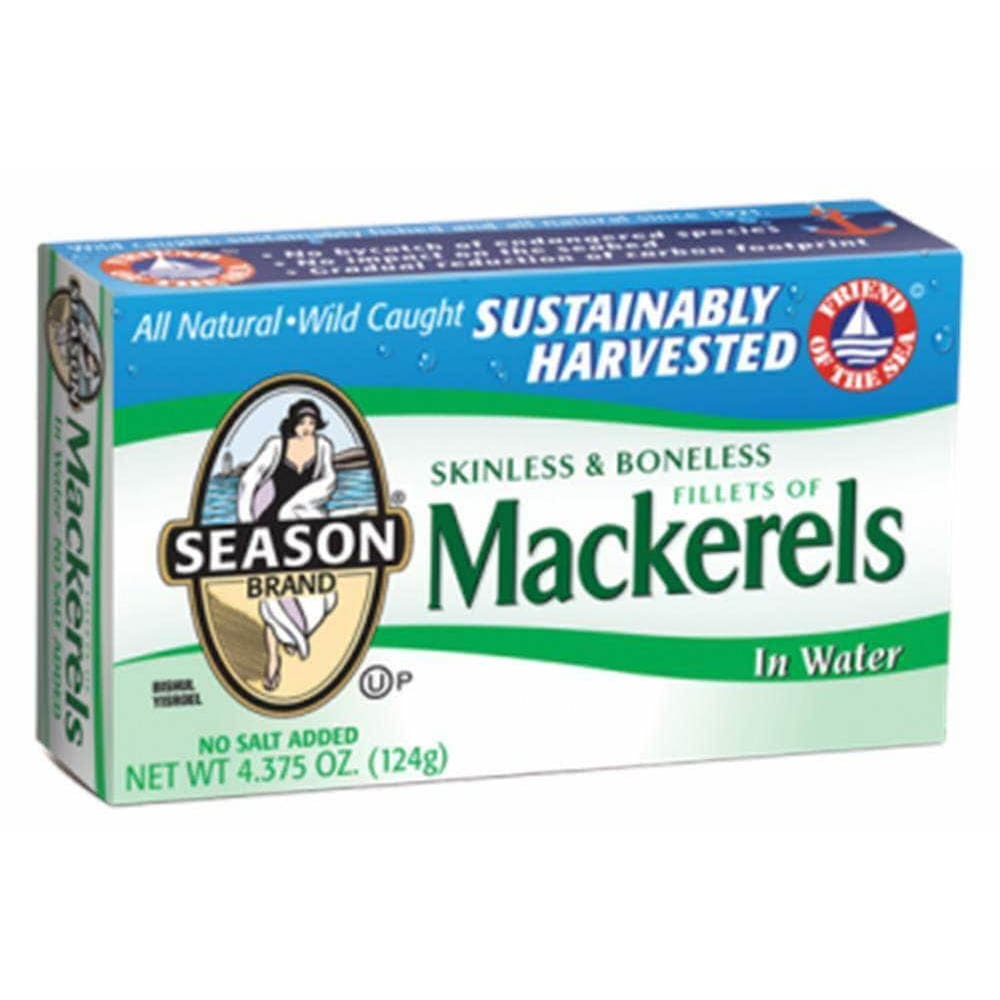 Seasons Season Fillets of Mackerels in Water, 4.375 oz