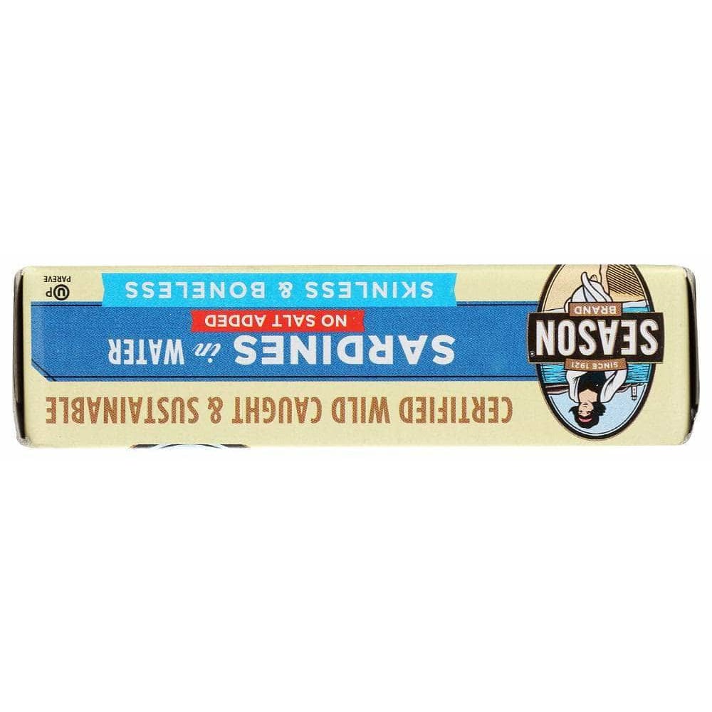 SEASON BRAND Season Skinless And Boneless Sardines In Water No Salt Added, 4.25 Oz
