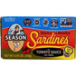 Season Brand Seasons Sardines Skinless and Boneless in Tomato Sauce Salt Added, 4.375 oz