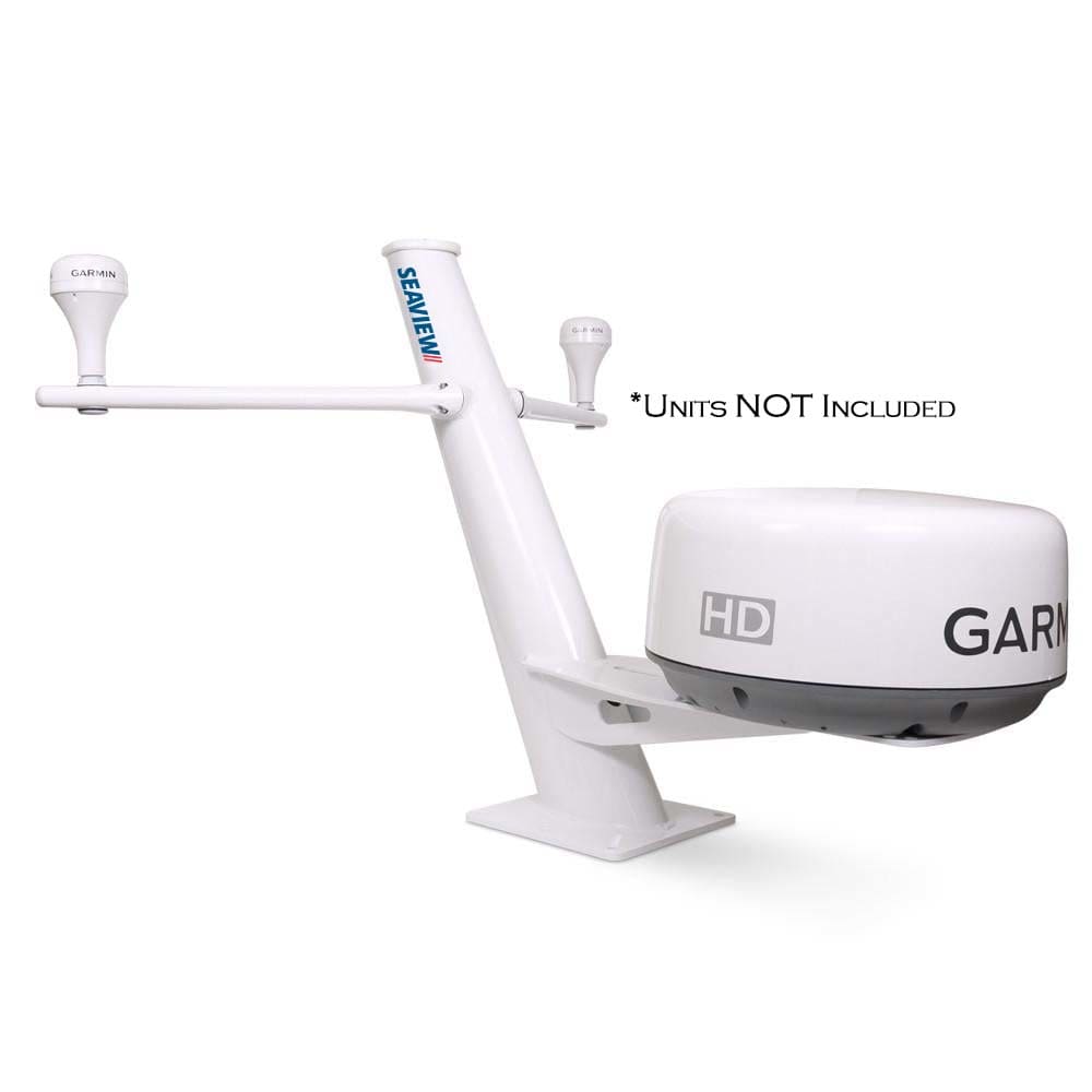 Seaview 30 Tapered Closed Dome AFT Leaning Radar Mount w/ Removable Spreader & 10 x 10 Base Plate - Boat Outfitting | Radar/TV Mounts -