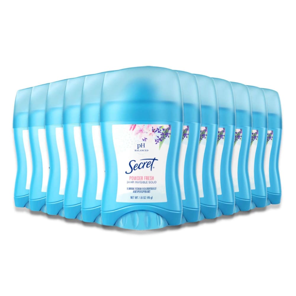 Secret Antiperspirant & Deodorant Invisible Solid Powder Fresh 1.6 oz 12 Pack - Deodorant - Secret