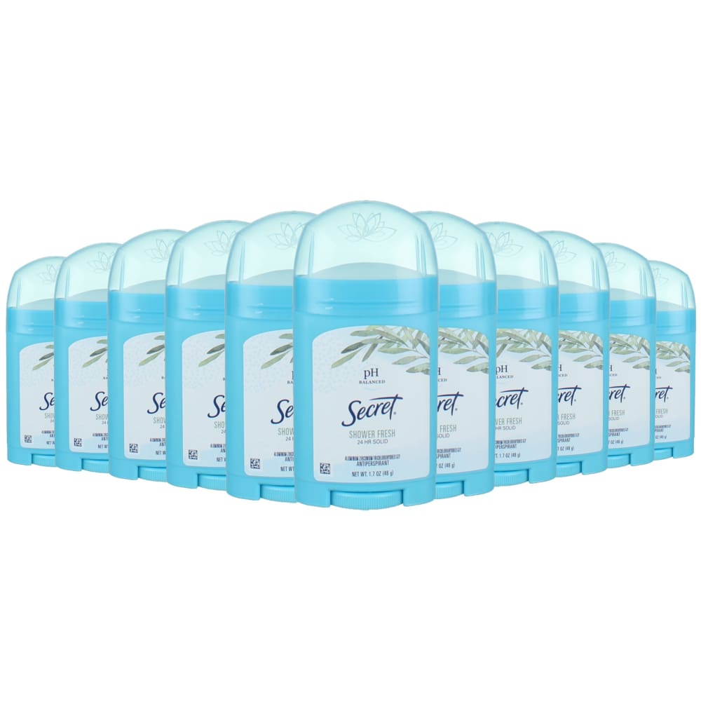 Secret Antiperspirant & Deodorant Solid Stick Shower Fresh 1.7oz 12 Pack - Deodorant - Secret