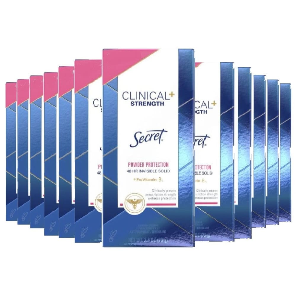 Secret Clinical Strength Invisible Solid Powder Protection Antiperspirant & Deodorant 1.6 oz -12 pack - Solid - Secret