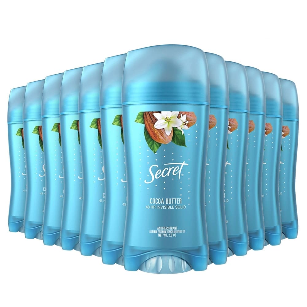 Secret Fresh Cocoa Butter Antiperspirant & Deodorant 2.6 Oz- 12 Pack - Solid - Secret
