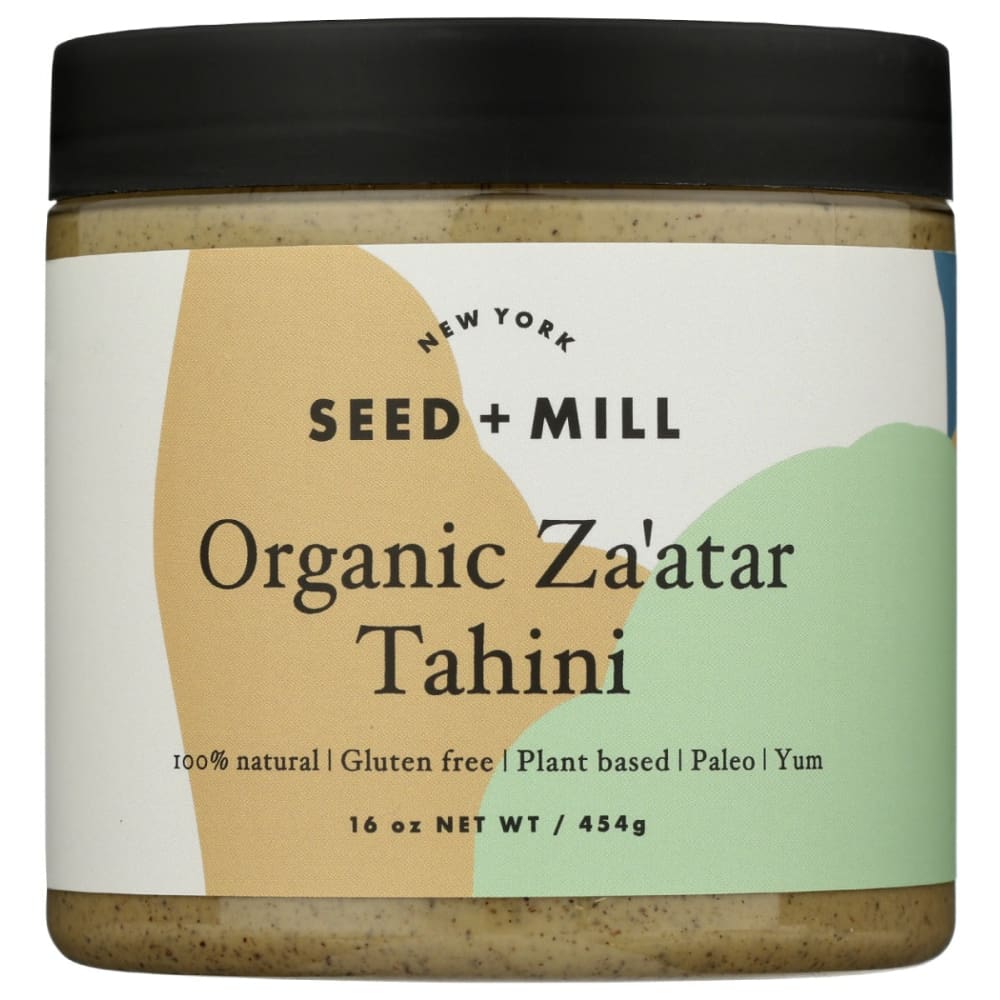 SEED & MILL: Organic Zaatar Tahini 16 oz (Pack of 2) - SEED & MILL