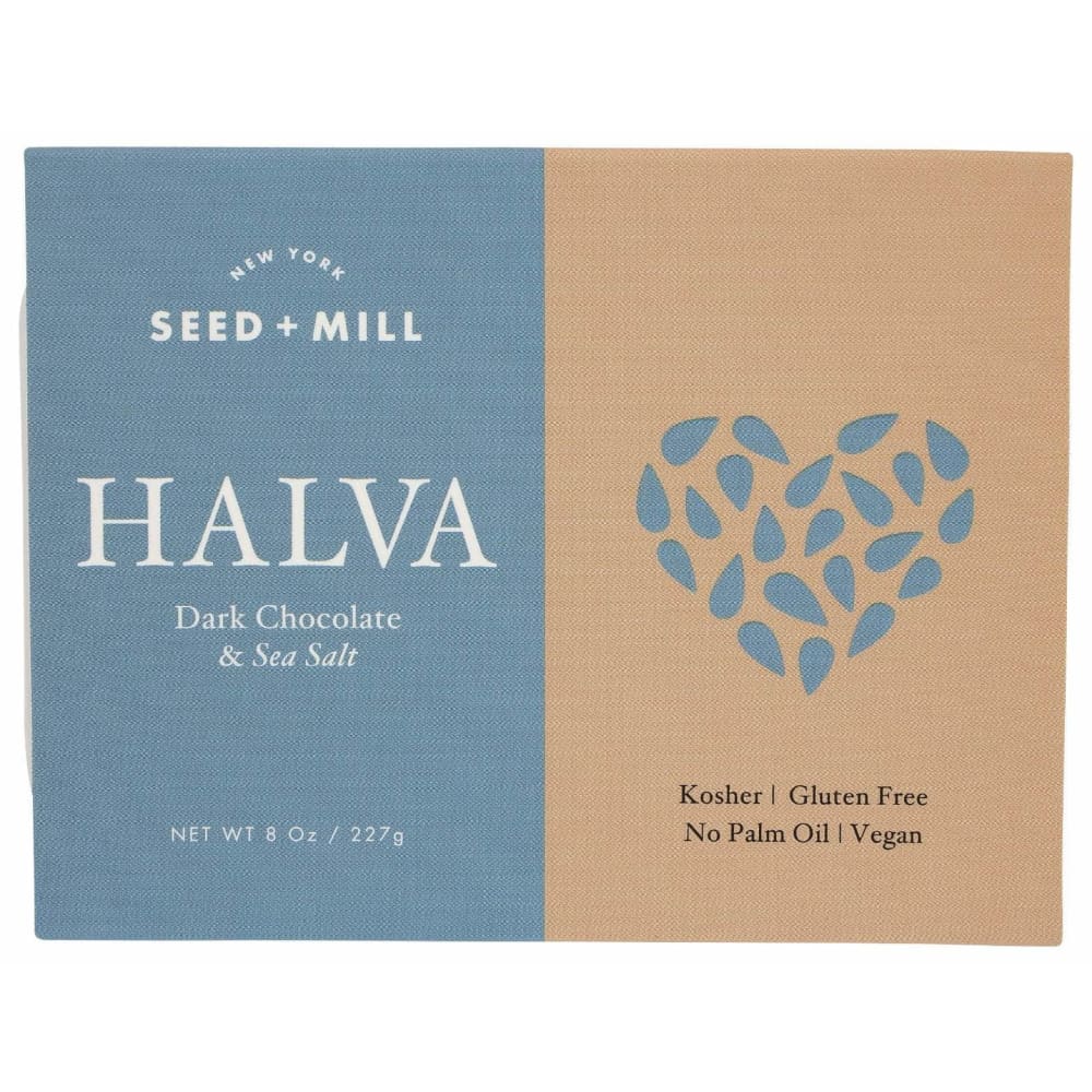 SEED & MILL Grocery > Chocolate, Desserts and Sweets > Chocolate SEED & MILL: Sea Salt Dark Chocolate Halva, 8 oz
