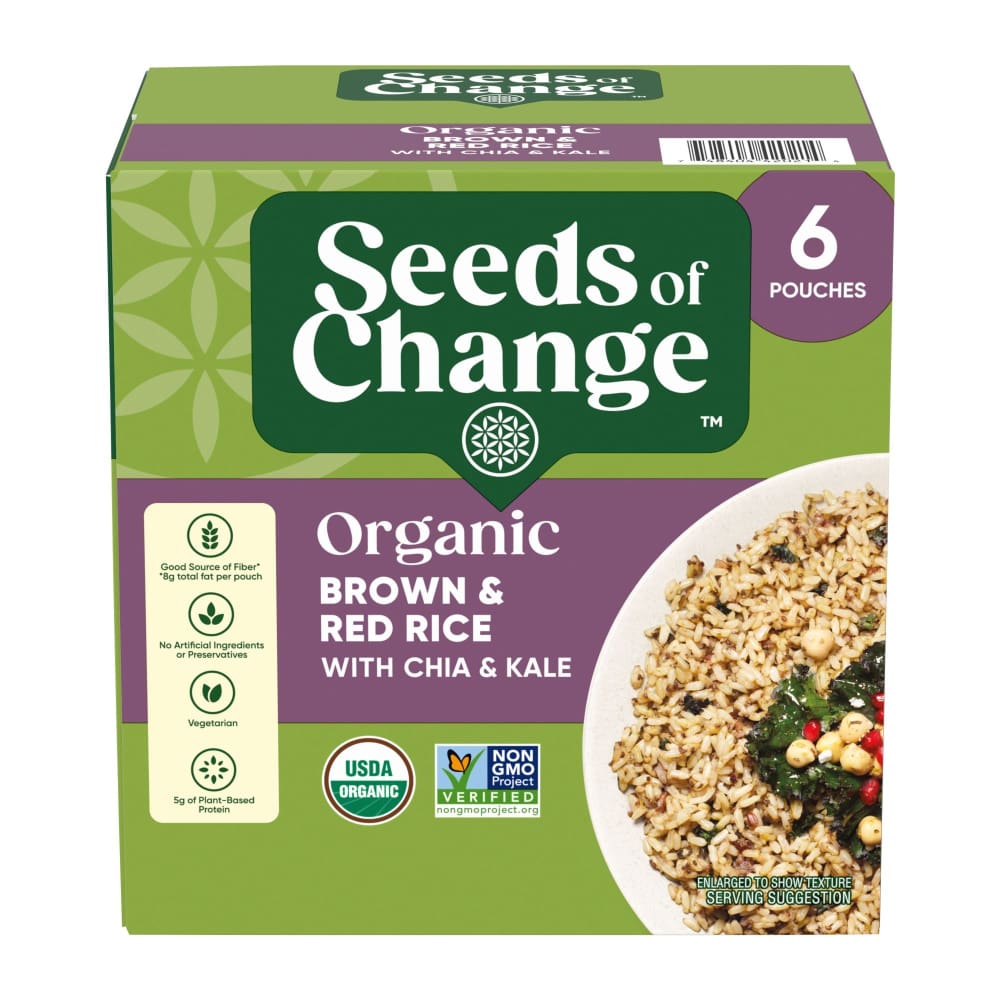 Seeds of Change Seeds of Change Certified Organic Brown & Red Rice with Chia & Kale 6 pk./8.5 oz. - Home/Grocery Household & Pet/Canned &