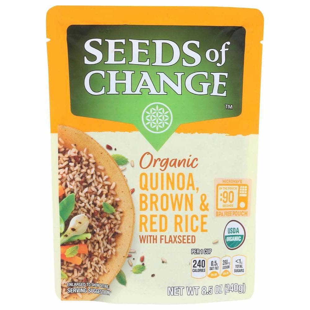 SEEDS OF CHANGE Seeds Of Change Organic Quinoa, Brown & Red Rice With Flaxseed, 8.5 Oz
