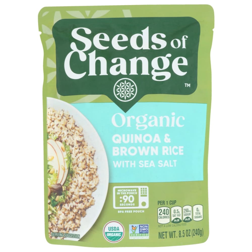 SEEDS OF CHANGE: Quinoa Rice Brn Sea Salt 8.5 oz (Pack of 5) - Grocery > Pantry > Rice - SEEDS OF CHANGE