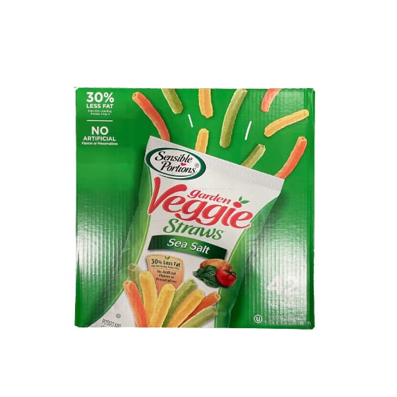 Sensible Portions garden Veggie Straws Sea Salt, 42 x 1 oz. ShelHealth