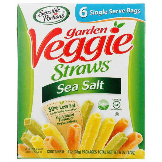 SENSIBLE PORTIONS SENSIBLE PORTIONS Straw Veggie 6Pk Sngl Ssalt, 6 oz