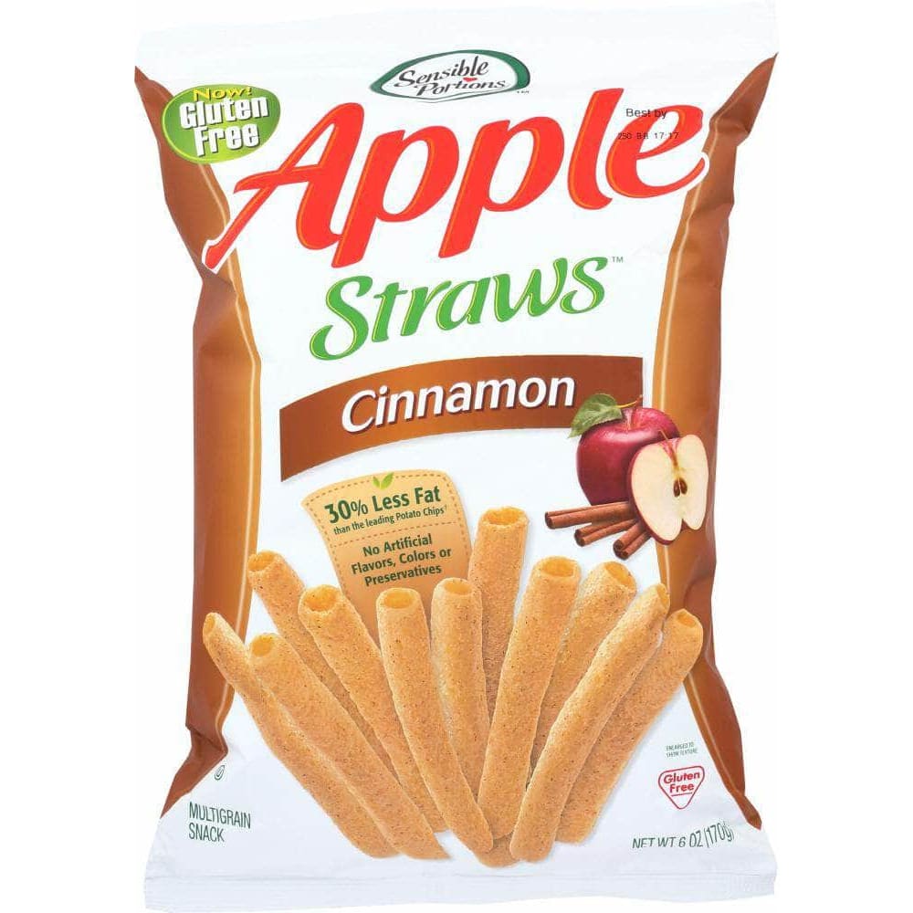 Sensible Portions Sensible Portions Straws Cinnamon Apple, 6 oz