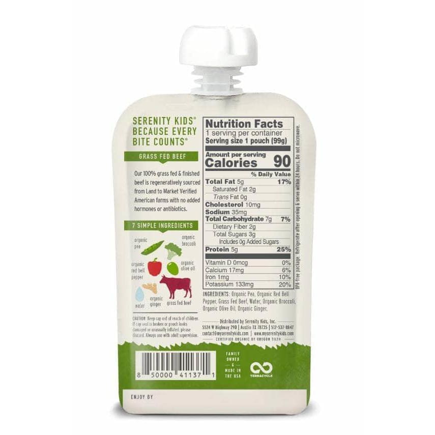 SERENITY KIDS Baby > Baby Food SERENITY KIDS: Grass Fed Beef Ginger, 3.5 oz