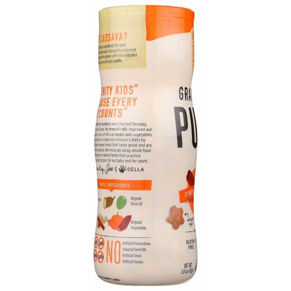SERENITY KIDS Baby > Baby Food SERENITY KIDS Pumpkin and Cinnamon Grain Free Puffs With Olive Oil, 1.5 oz
