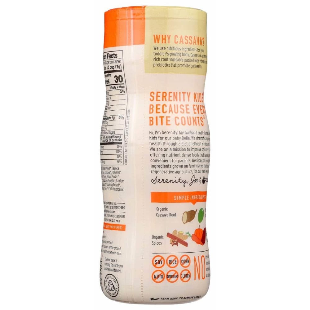 SERENITY KIDS Baby > Baby Food SERENITY KIDS Pumpkin and Cinnamon Grain Free Puffs With Olive Oil, 1.5 oz