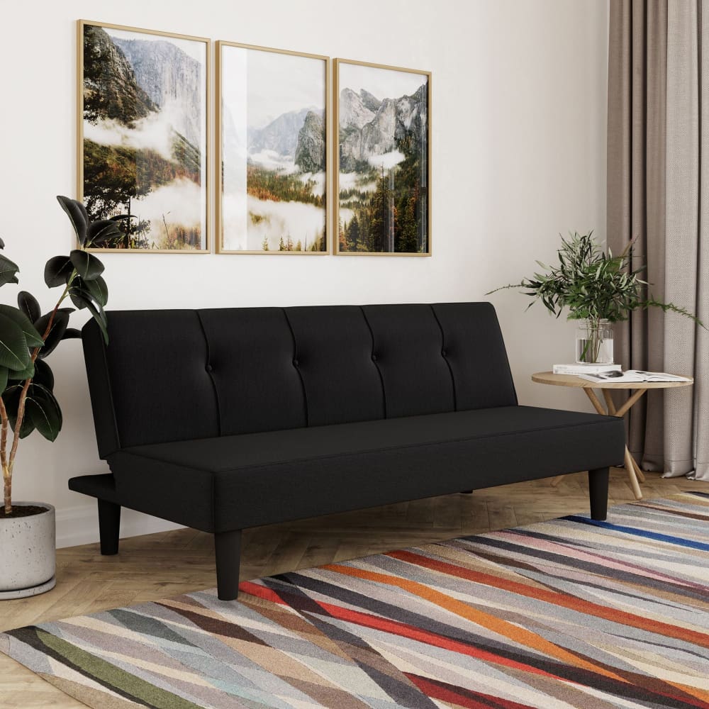 Serta Lawrence Convertible Sofa - Black - Lifestyle Solutions