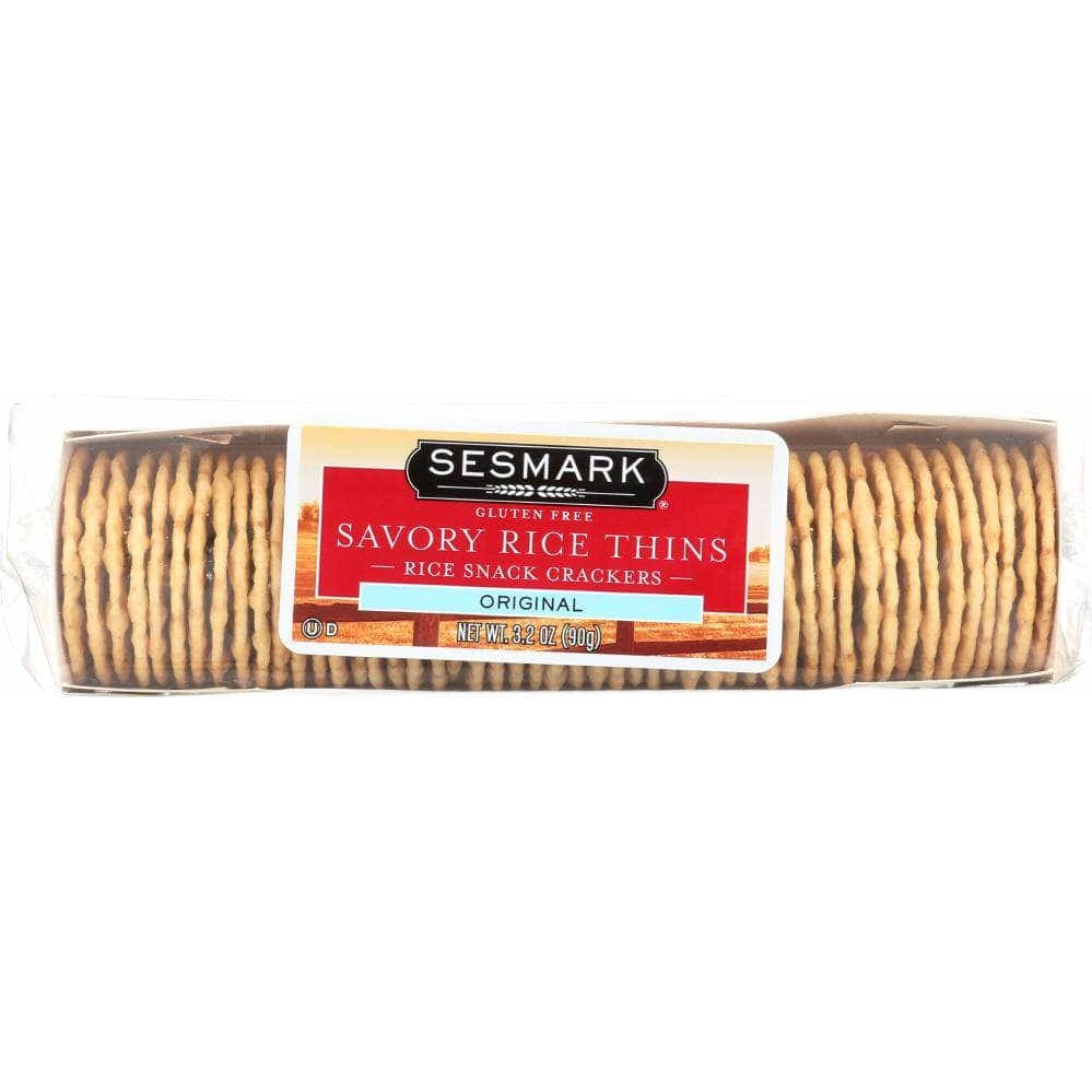 Sesmark Sesmark Crackers Thins Savory Rice, 3.2 oz