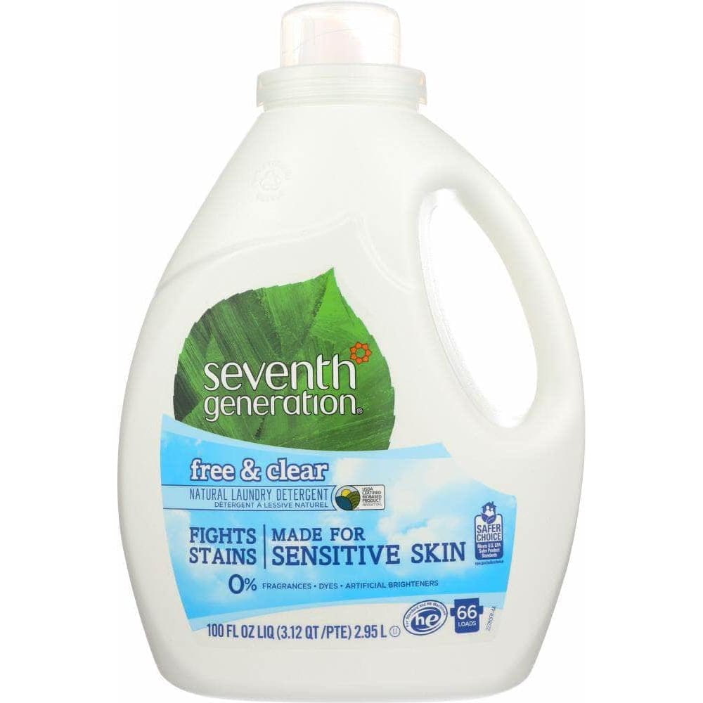 Seventh Generation Seventh Generation 2x Ultra Liquid Laundry Free & Clear, 100 oz