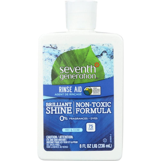 SEVENTH GENERATION: Rinse Aid Free and Clear 8 oz (Pack of 4) - Home Products > Dish Detergent - SEVENTH GENERATION