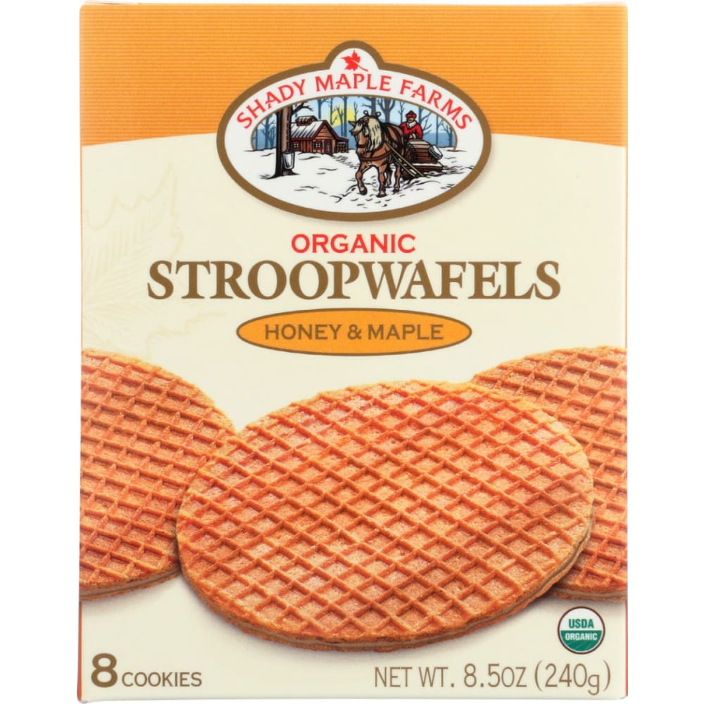 SHADY MAPLE FARM: Organic Stroopwafels Honey Maple 8.5 oz (Pack of 4) - SHADY MAPLE FARM