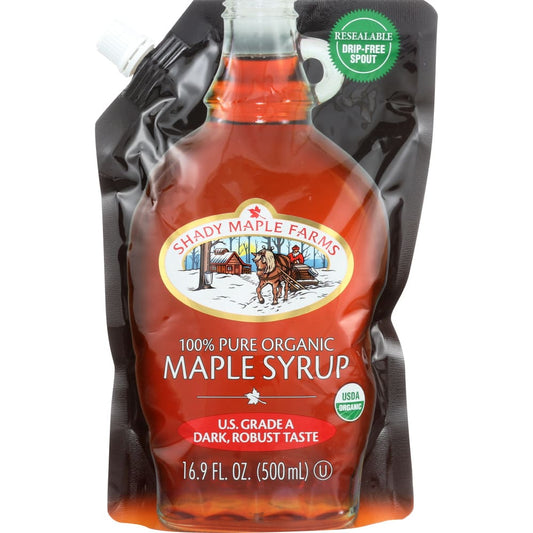 SHADY MAPLE FARM: Organic Maple Syrup Dark Robust 16.9 oz - Grocery > Breakfast > Breakfast Syrups - SHADY MAPLE FARMS
