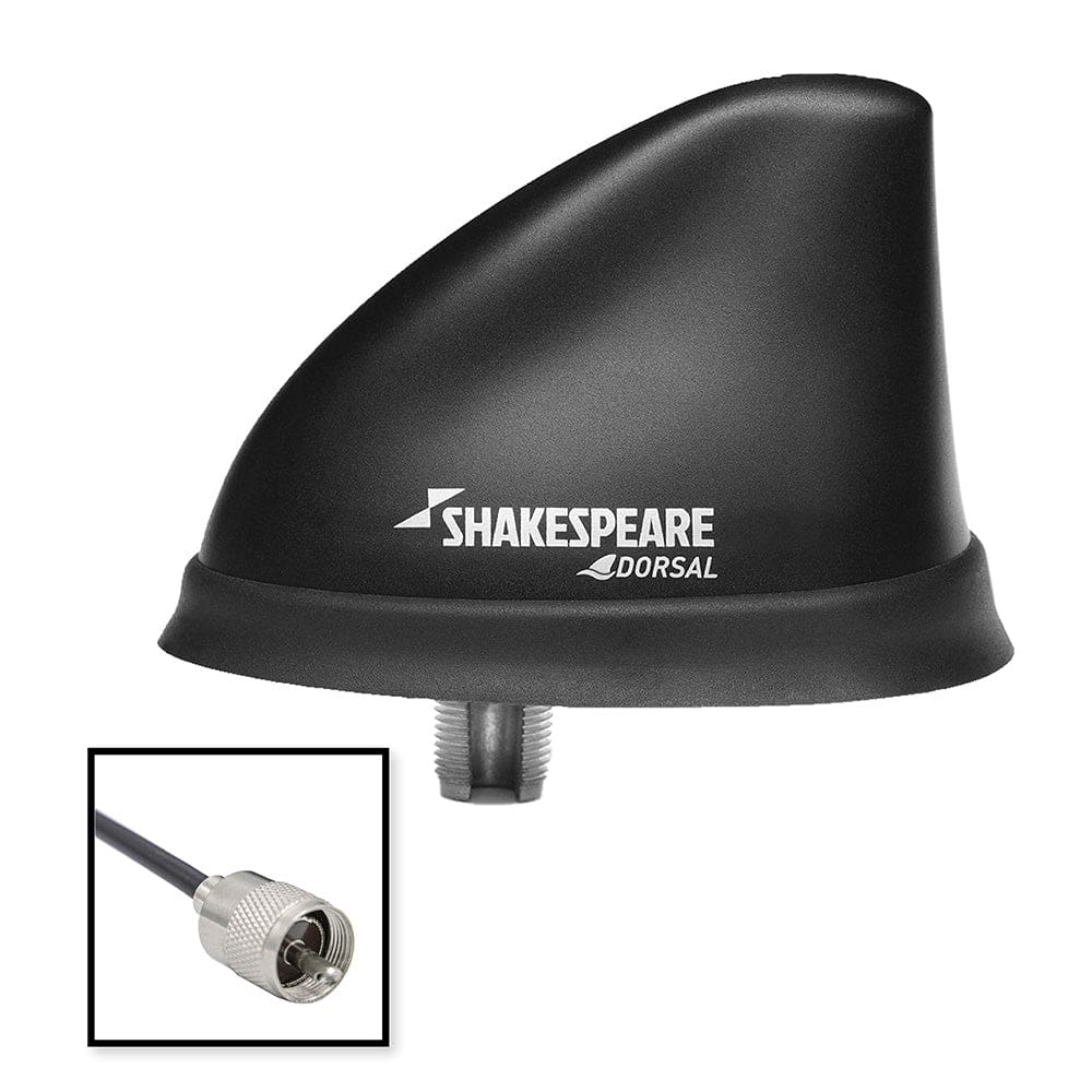 Shakespeare Dorsal Antenna Black Low Profile 26’ RGB Cable w/ PL-259 - Communication | Antennas - Shakespeare