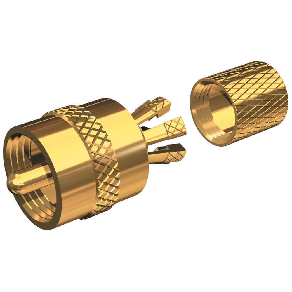 Shakespeare PL-259-CP-G - Solderless PL-259 Connector for RG-8X or RG-58/ AU Coax - Gold Plated - Communication | Accessories - Shakespeare