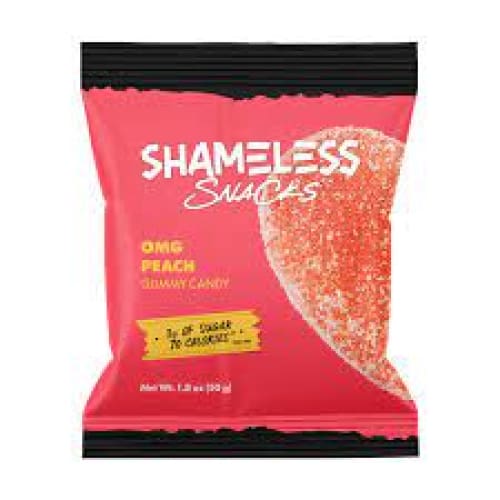 SHAMELESS SNACKS: Gummy Sour Peach 1.8 oz (Pack of 5) - Grocery > Chocolate Desserts and Sweets > Candy - SHAMELESS SNACKS