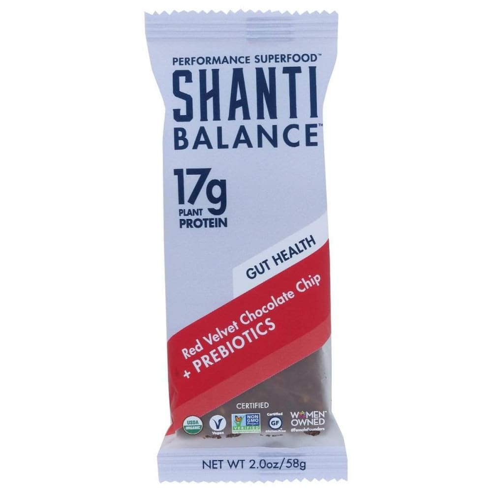SHANTI Shanti Bar Red Velvet Choc Chip, 2 Oz