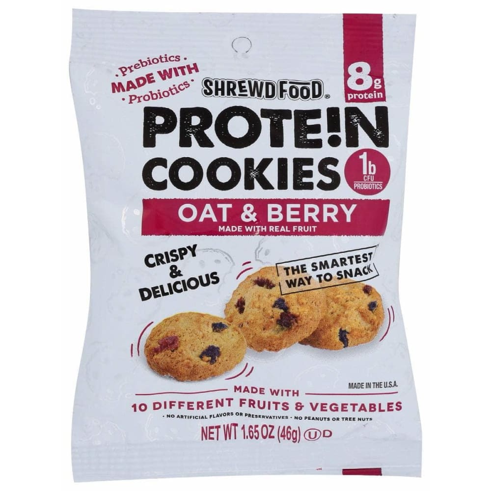 SHREWD FOOD Grocery > Snacks > Cookies > Cookies SHREWD FOOD: Cookie Protein Oat & Brry, 1.65 oz