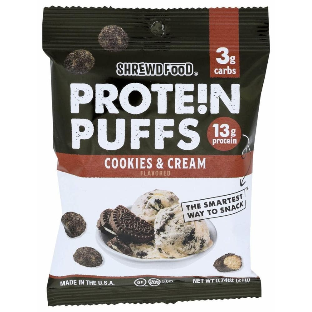 SHREWD FOOD SHREWD FOOD Protein Puffs Cookies and Cream, 0.74 oz