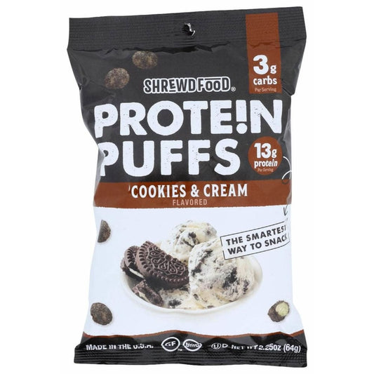 SHREWD FOOD SHREWD FOOD Protein Puffs Cookies and Cream, 2.25 oz