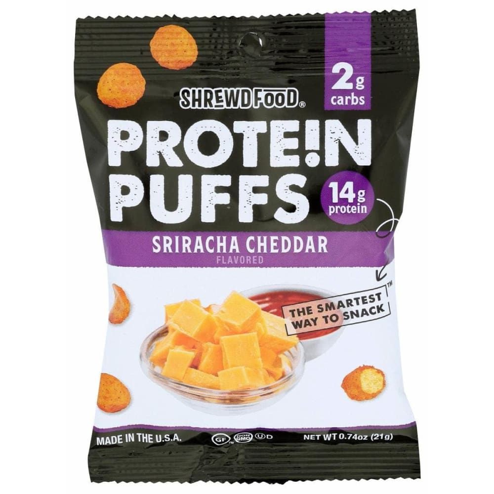 SHREWD FOOD SHREWD FOOD Protein Puffs Sriracha Cheddar, 0.74 oz