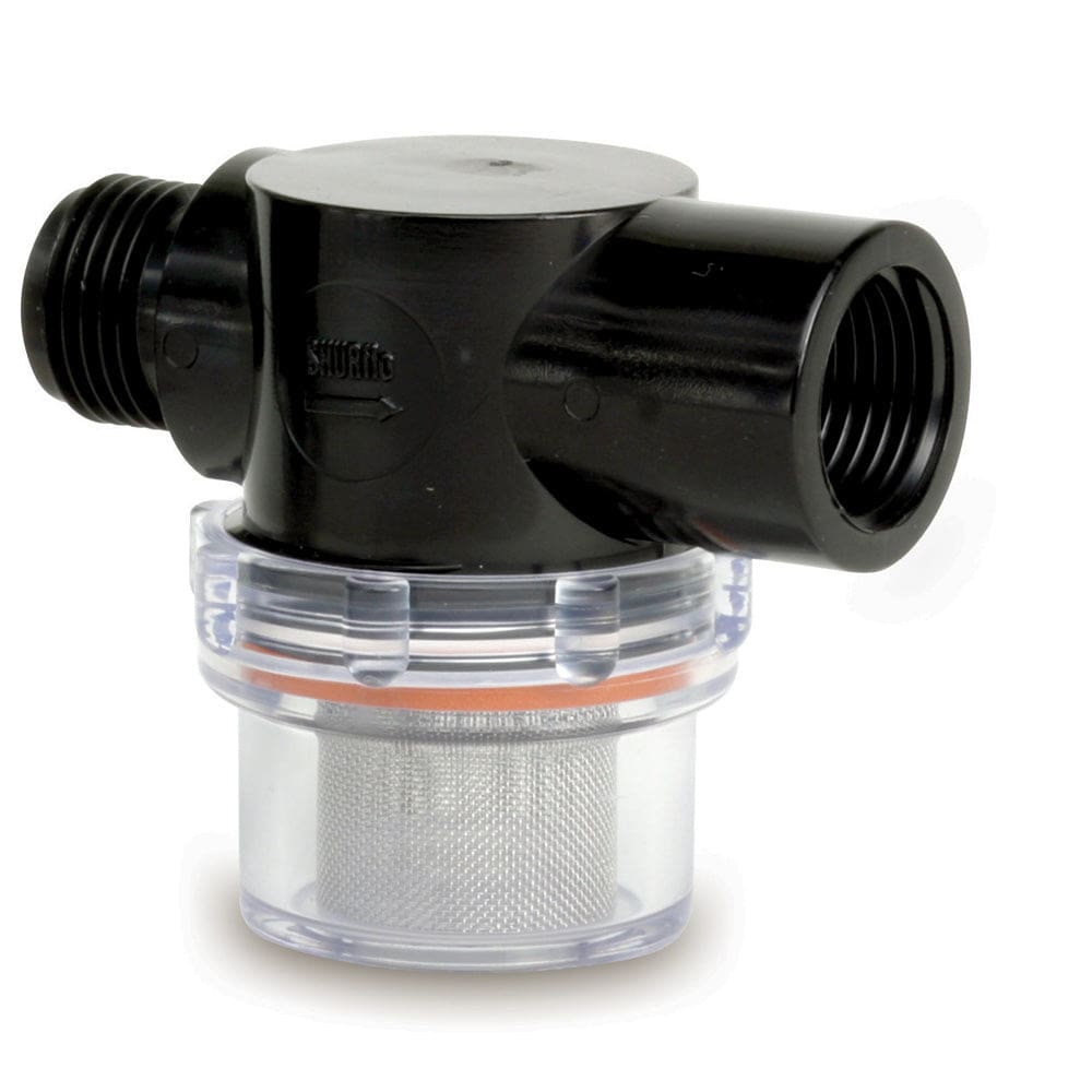 Shurflo by Pentair Twist-On Water Strainer - 1/ 2" Pipe Inlet - Clear ...