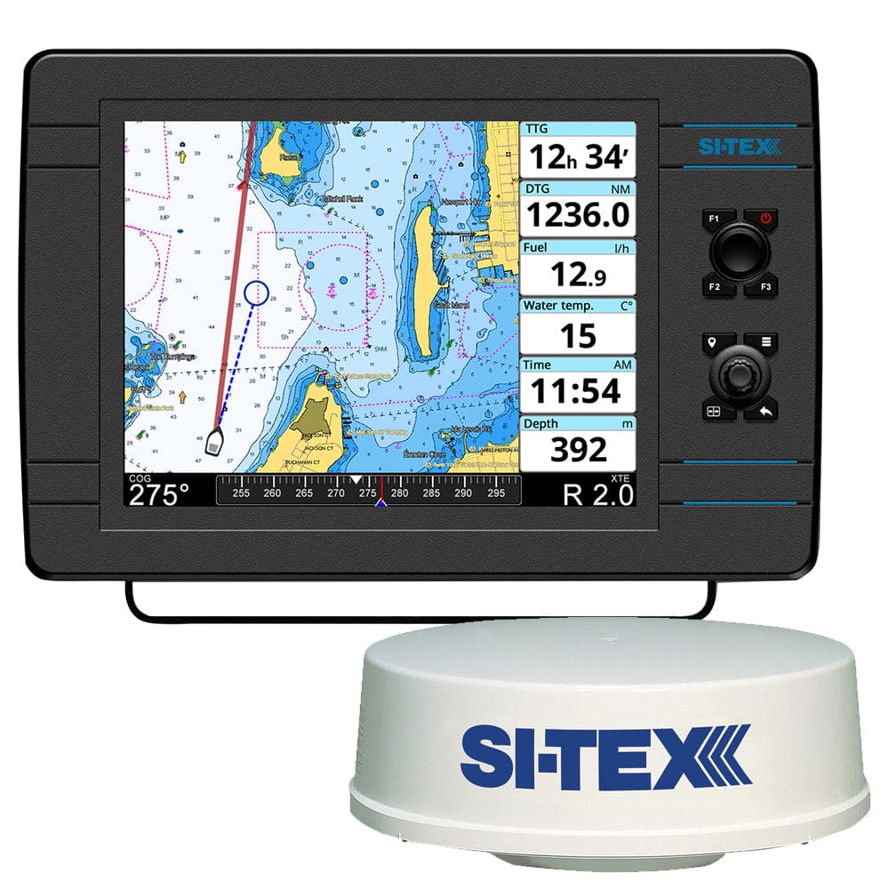 SI-TEX NavPro 1200F w/ MDS-12 WiFi 24 Hi-Res Digital Radome Radar w/ 15M Cable - Marine Navigation & Instruments | Radars,Marine Navigation