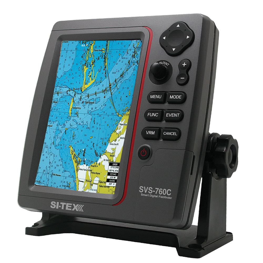 SI-TEX SVS-760C Digital Chartplotter w/ Navionics+ Flexible Coverage - Marine Navigation & Instruments | GPS - Chartplotters - SI-TEX