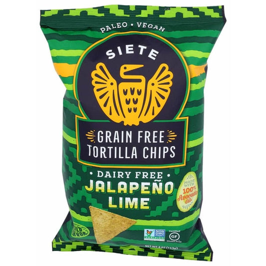 SIETE SIETE Jalapeno Lime Grain Free Tortilla Chips, 4 oz