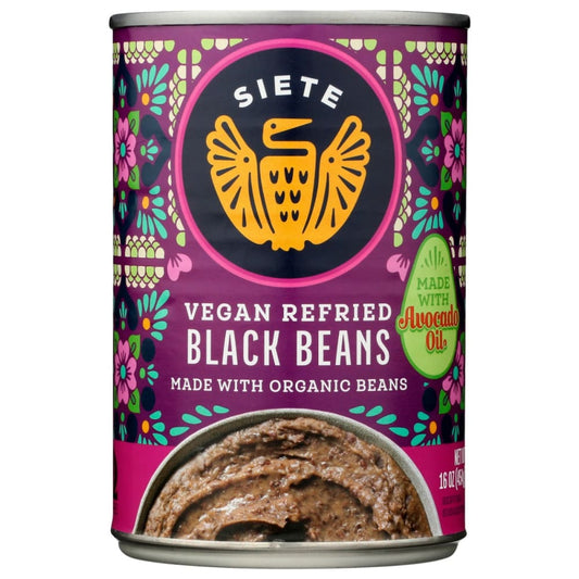 SIETE: Refried Black Beans 16 oz (Pack of 5) - Grocery > Beverages > Coffee Tea & Hot Cocoa - SIETE