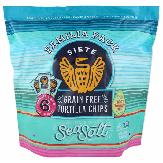 SIETE SIETE Sea Salt Grain Free Tortilla Chips 6Pack, 6 oz