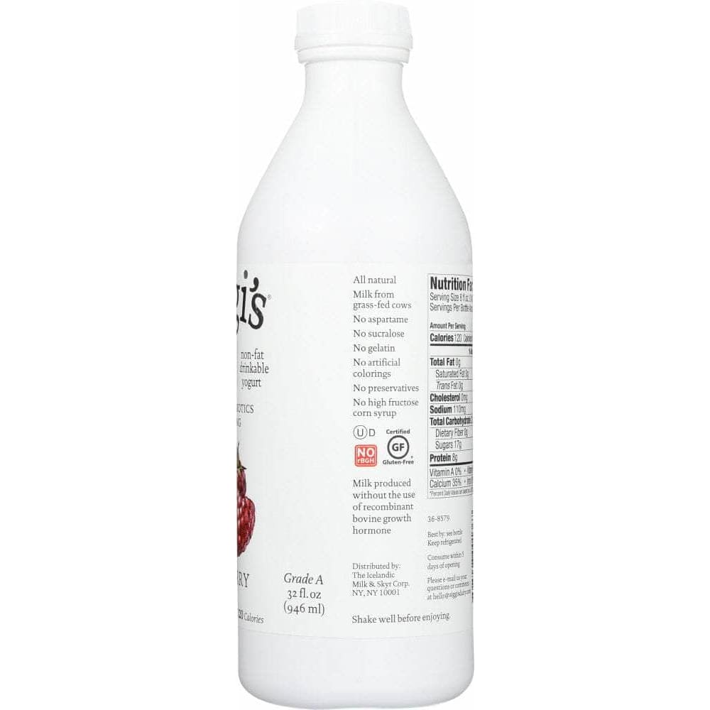 Siggis Siggis Raspberry Filmjolk Non Fat Drinkable Yogurt, 32 oz