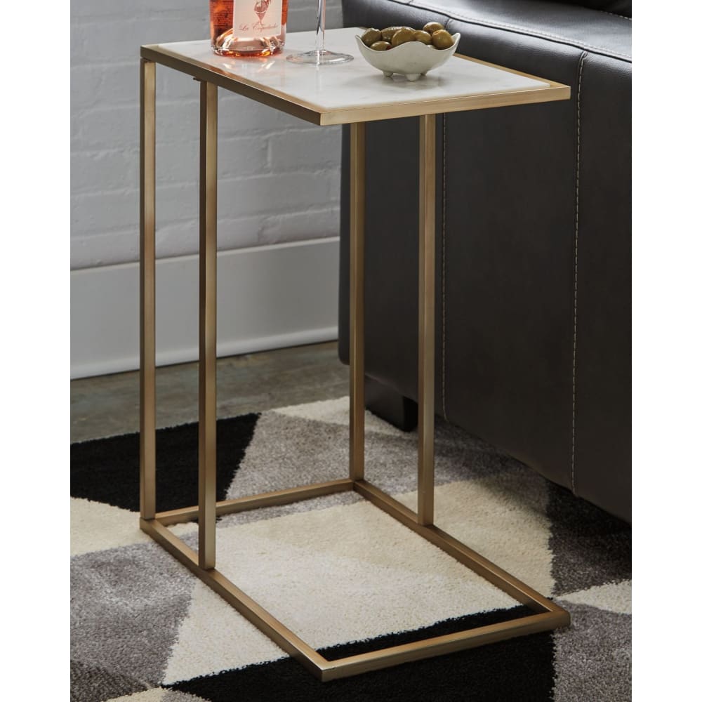 Signature Design by Ashley Lanport Accent Table - White - Home/Furniture/Living Room Furniture/Accent Furniture/Accent & Coffee Tables/ -