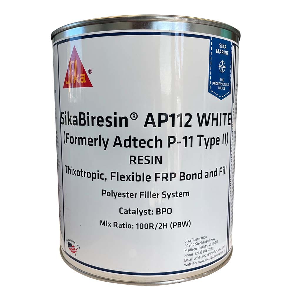 Sika SikaBiresin® AP112 White Gallon BPO Hardener Required - Boat Outfitting | Adhesive/Sealants - Sika