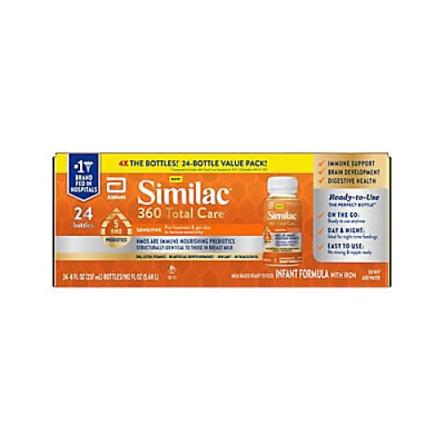 Similac 360 Total Care Sensitive Infant Formula Ready-to-Feed Bottle 24 pk./8 fl. oz. - Home/Baby & Kids/Baby Food & Formula/Baby Formula/ -
