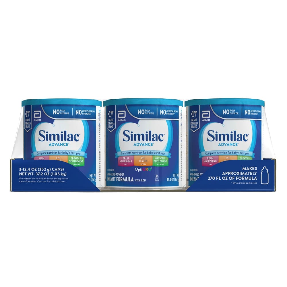Similac Advance Powder Infant Formula with Iron, 3 pk./12.4 oz ...