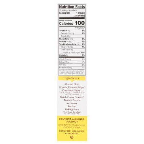 SIMPLE MILLS Simple Mills Brownie Mix, 12.9 Oz