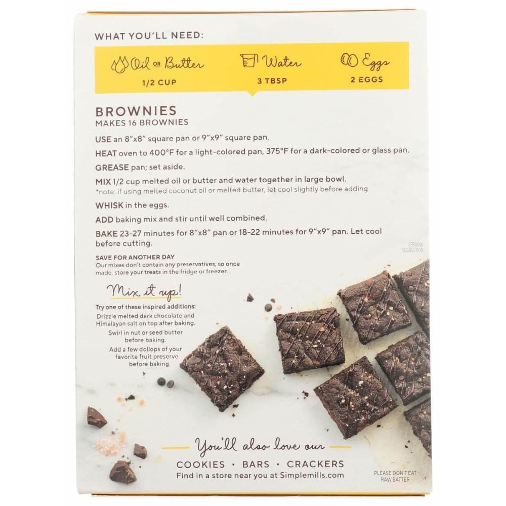 SIMPLE MILLS Simple Mills Mix Brownie, 12.9 Oz